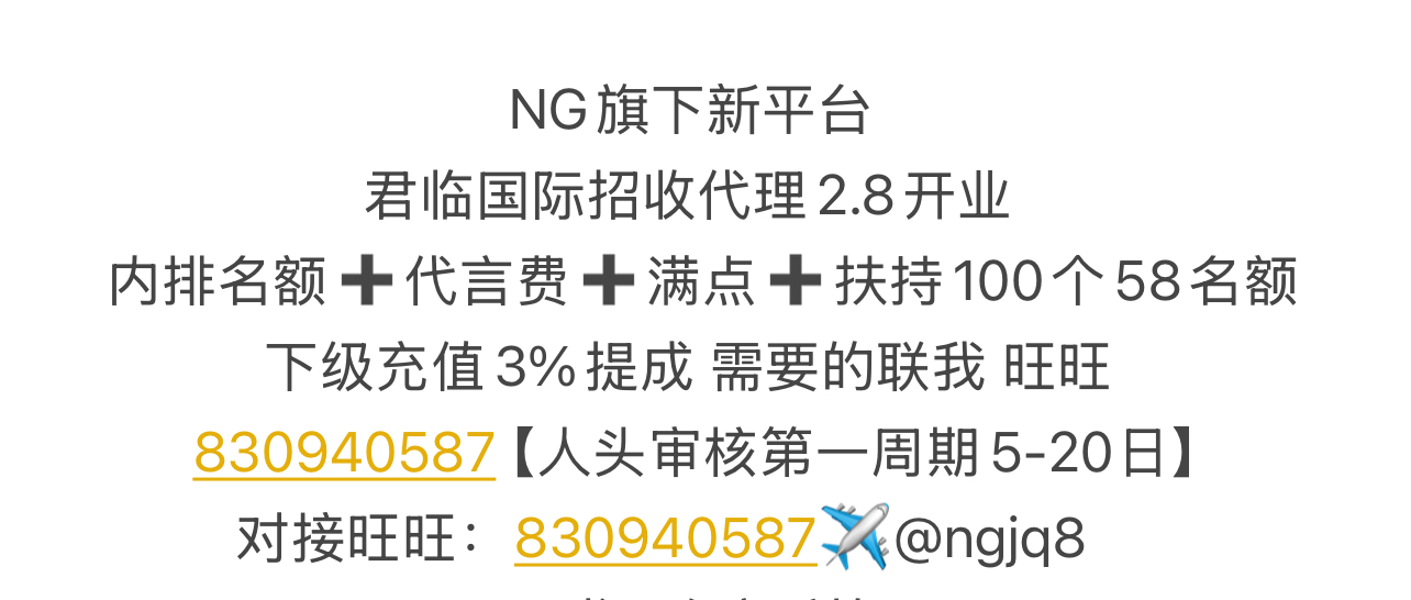 NG龙【招商中】